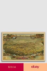 Phoenix Arizona 1885 Historic Panoramic Town Map 16x24 Town Map Arizona Panoramic