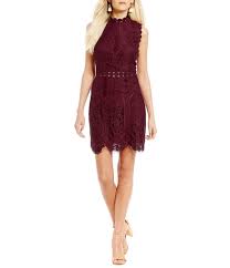 Jodi Kristopher Mock Neck Lace Sheath Dress Dillards Dresses Lace Sheath Dress Homecoming Dresses