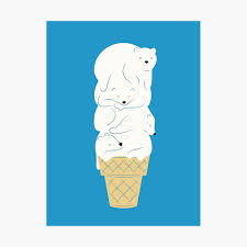 There were perhaps a half dozen or so stands around the dc area. Polar Bear Ice Cream Poster By Ilovedoodle Redbubble