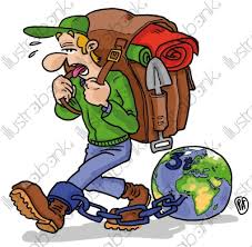 Vacancier et le monde illustration Marche/Randonn&eacute;e/Balade ...