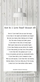 How Do I Love Thee Let Me Count The Ways Analysis Wall Art Print Elizabeth Barrett Browning How Do I Love Thee Poetry Quote Art Typography Quote Poem Print Poetry Print Bedroom Wall Decor Romantic Love Poems
