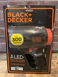 Black And Decker Flashlight Battery Black Decker 3 Watt Led Ultra Bright Spotlight New Battery Sl3wakb Blackdecker Black Decker Led Decker