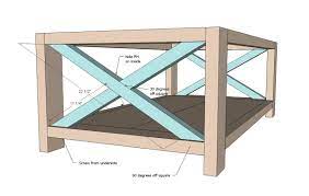 Rustic x coffee table submitted by creativelittledaisy on thu 09 13 2012 14 07 thanks to the beautifully written as well as the example build post by hilary i found this project easy to build for a beginner like myself. Rustic X Coffee Table Ana White