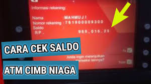 9 + 08xx xxxx xxxx) masukkan nominal transfer. Cara Cek Saldo Atm Cimb Niaga Youtube