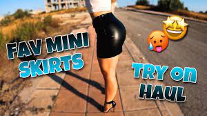 FAVORITE MINI SKIRTS - TRY ON HAUL 😍🥵 - YouTube