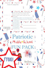 The answer key is automatically generated and is placed on the second page of the. Free Patriotic Middle School Fun Pack Year Round Homeschooling