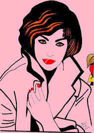 Lina Volotskova. My drawing "GINA LOLLOBRIGIDA" Watercolor pencils.