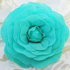 2 Pack 20 Large Turquoise Real Touch Artificial Foam Craft Roses Efavormart