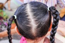 Asian female hairstyles are known across the globe as simple and sweet hairstyles done on silky and soft hair with a fine texture. Close Up Back Of Asian Child Head With Braided Hair Stock Photo Picture And Royalty Free Image Image 120472859