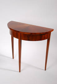 White standard half moon wood console table with drawers. Half Round Console Table 60 S Flux Vintage