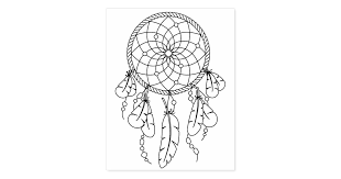 Please subscribe my channel draw with. Tribal Dreamcatcher Boho Coloring Page Rubber Stamp Zazzle Com