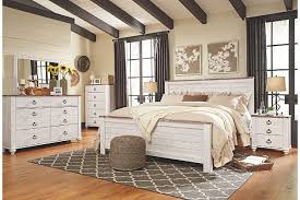 Willowton Two Tone King Bed Frame And Matching Furniture Ashley Furniture Bedroom Panel Bedroom Sets Queen Bedroom Furniture Sets