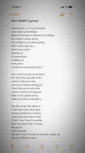Baby, i'm sorry (i'm not sorry) baby, i'm sorry (i'm not sorry) being so bad got me feeling so good showing you up like i knew that i would baby, i'm sorry. Sergio Jr On Twitter Not Sorry Lyrics