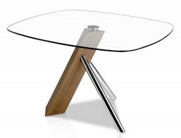 La marque akante akante est un créateur de mobiliers contemporains fonctionnels et accessibles. Table Carre Plateau Verre Pieds Bois Noyer Et Acier Vernas 120 Cm Plateau En Verre Table A Manger Verre Et Bois Bois