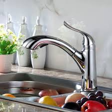 Ranging from our high end solid brass designer platinum collection to our value driven professional reliaflo collection, huntington brass has all the lavatory faucets and fixtures to add 'a splash of elegance' for your needs. Chrome Finished Brass Kitchen Faucet Pull Out Spray Head 82h22 Chr N Decoraport Canada