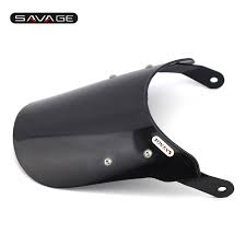 Motorcycle Universal Windshield Windscreen Pare Brise Black For Honda Suzuki Yamaha For 7 Round Headligh Motorcycle Windshields Triumph Bonneville Honda Cb400