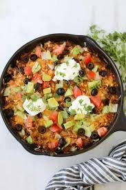 Spread turkey mixture in baking dish. Easy Taco Casserole Keto Mexican Caserole Whole Lotta Yum