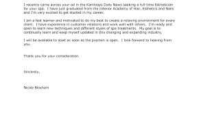 Maybe you would like to learn more about one of these? Esthetics Cover Letter Bitem