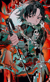 feitan portor, holding sword, holding weapon, 1boy, male focus - Anime R34
