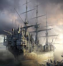 Awesome Victorian Ship From Digital Artist And Matte Painter Mitch Stuart Mitch Won His Place In The Fabrik C Steampunk Ship Pirate Ship Art Fantasy Landscape