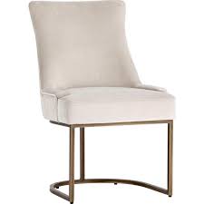 Sunpan 102750 Florence Dining Chair Prosecco Fabric On Rustic Bronze Set Of 2 Rustic Dining Chairs Midcentury Modern Dining Chairs Rustic Chair