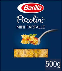 What does the oval shape of the company logo represent? Barilla Pasta Nudeln Piccolini Mini Farfalle Online Kaufen Bei Combi De