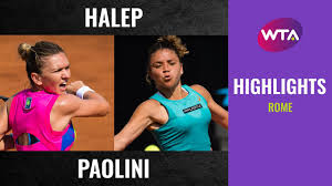 Young tennis stars come and go all the time, but one who looks set to stick around is jasmine paolini. Simona Halep Vs Jasmine Paolini 2020 Rome Second Round Wta Highlights Youtube