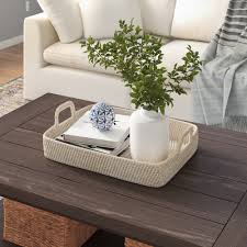 (10% off) add to favorites. Ottoman Circular Decorative Basket Tray Brown Hand Woven Tray For Coffee Table Natural Serving Tray With Handles Artera Round Wicker Rattan Tray 18 Inches Kitchen Dining Dining Entertaining I2iconsultants Com
