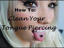 Jun 16, 2021 · clean the piercing twice a day. How To Take Care Of Your Tongue Piercing During Healing Youtube
