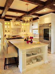 Large home office featuring modern shelving and a stylish home office desk along with cozy chairs set on the hardwood flooring. Diy Coffered Ceiling Project Renoguide Australian Renovation Ideas And Inspiration