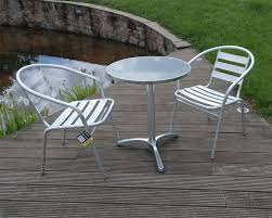 Bistro Table And Chair Set Aluminium Bistro Table And Chairs Aluminium Lightweight Chrome Bistro Sets Table Chair Patio Garden On C Bistro Set Outdoor Furniture Sets Patio Furniture Sets
