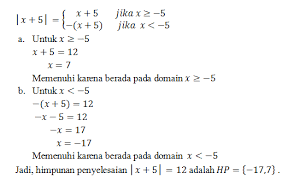 Untuk nilai yang dikatakan memenuhi syarat tersebut pada umumnya dinyatakan dalam himpunan penyelesaian. Cara Mudah Menyelesaikan Persamaan Nilai Mutlak Partnermatematika Com