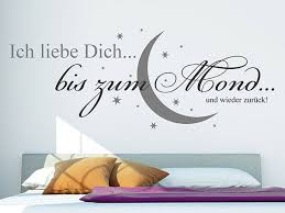 Wandtattoo Ich Liebe Dich Bis Zum Mond Wandtattoos De Valentinstag Dekoration Wandtattoo Schlafzimmer Wandtattoo