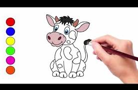cow cow drawing drawing cow coloring cow cow coloring learn to draw a cow رسم البقره تلوين youtube cow drawing coloring for kids color
