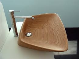 wooden bathroom, wood sink