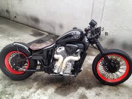 Black And Red Motorcycle Bobber Inspiration Bobbers Custom Motorcycles Photo Shadow Bobber Honda Shadow Bobber Honda Shadow