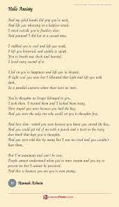 Hello Anxiety Poem By Hannah Ashwin