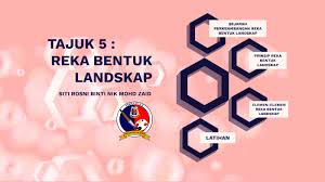 Pengenalan seni reka hiasan dalaman ialah seni menyusun dan mereka bahagian dalaman bilik supaya ia lebih slesa, harmoni dan sesuai dengan cita rasa pemiliknya. Ting 2 Ting 2 Tajuk 5 Reka Bentuk Landskap By Siti Rosni Nik Mohd Zaid