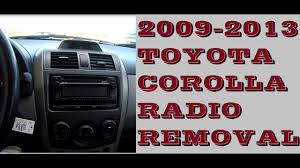 There isn't a lot of integration in the corolla (which is a good thing). How To Remove Radio In Toyota Corolla 2009 2013 Youtube