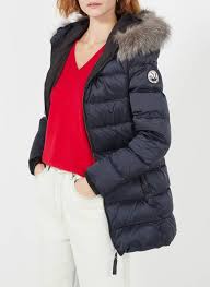 Veste polo ralph lauren homme pas cher. Doudoune Mi Longue A Capuche Marine Zapa Femme Place Des Tendances