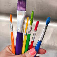 All you'll need to clean your brushes is some warm water or mild dish soap. Clean Up After Painting How To Clean Paint Brushes And Get Paint Off Hands Blue I Style