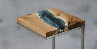 Live Edge Side Table River Side Table Side Table Handmade Table Small Coffee Table
