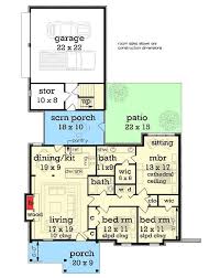 House plans with screened porch or sunroom | homes & cottages. 3 Bedroom Cottage With An Optional 2nd Floor Space Floor Plan Home Stratosphere
