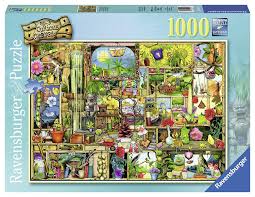 The origins of jigsaw puzzles go back to the 1760s when european mapmakers pasted maps onto wood and cut them into small pieces. Ravensburger The Gardener S Cupboard 1000 Piece Jigsaw Puzzle Only 9 05 Become A Coupon Queen