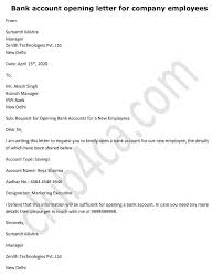 Bank Account Opening Request Letter For Company Employees Di 2020