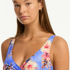 Blue Hawaii Cross Front Multifit Bra