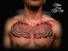 Chest Birth Year Tattoo Designs Blessed Since Birth Chest Tattoo Tattoosbyoscarneri Chest Tattoo Men Chest Piece Tattoos Tattoos