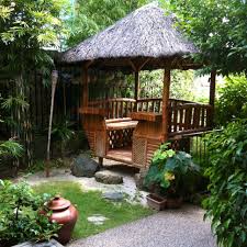 Our Nipa Hut In The Garden Love Chillin In There Garden Huts Backyard Garden Landscape Small Backyard Gardens