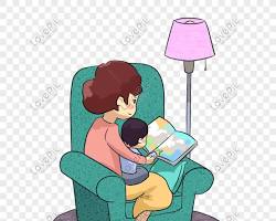 Imagen de una madre leyendo un cuento a su hijo