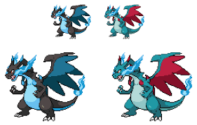 Mega Charizard X Sprite Sprite Pixel Art Art